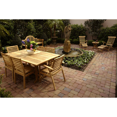 Celise Extendable Rectangular Teak Outdoor Dining Table