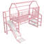 Lit mezzanine simple avec glissade et escalier-1885639543
