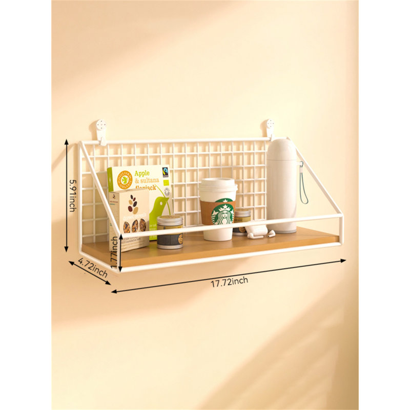 Faneisha Metal Floating Shelf, 5.9" H x 17.72" W x 4.72" D