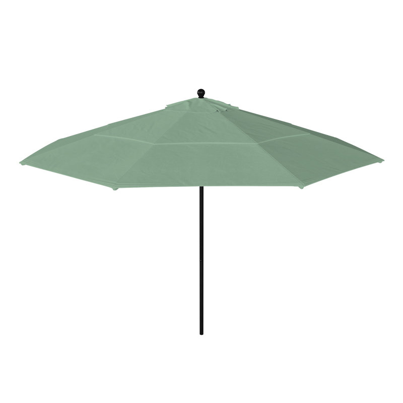 Delora 132'' Market Umbrella, Spa Performance Canvas, Stone Black