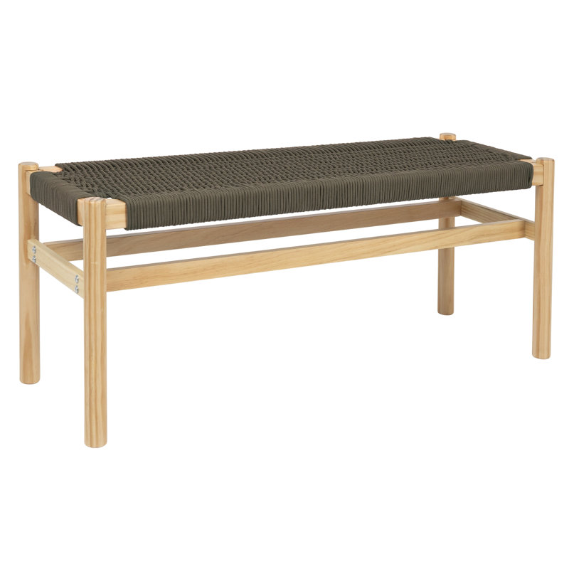 Angie Upholstered Bench, Green