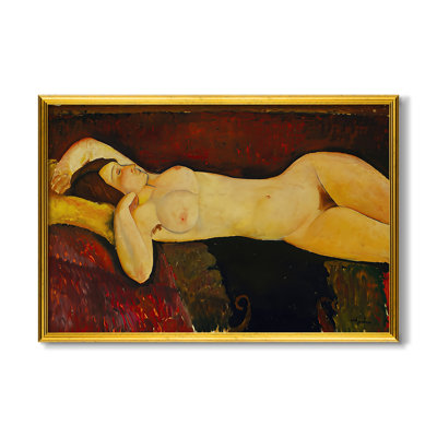 Nu couché (Nu couché), 1919 - Amedeo Modigliani - Toile encadrée sur mesure