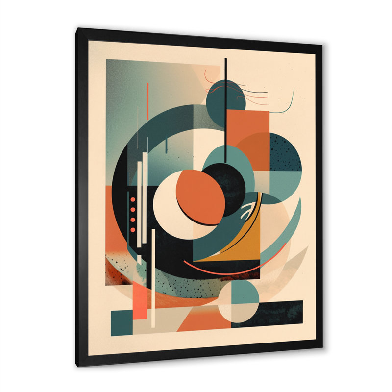 Impression sur toile «Green Peach Elegance III - Minimalisme», Cadre photo noir, H 44 po x l 34 po x P 1,5 po