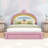 Upholstered Rainbow Design Platform Bed with Drawer-1356464825