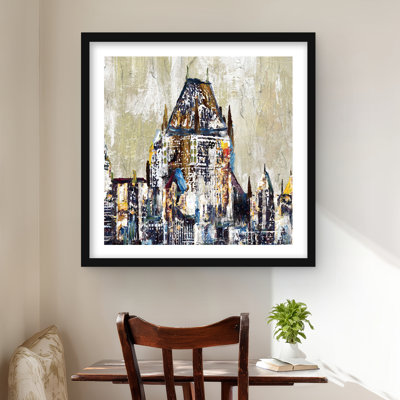 «Abstract château frontenac», reproduction encadrée matte | Décoration intérieure