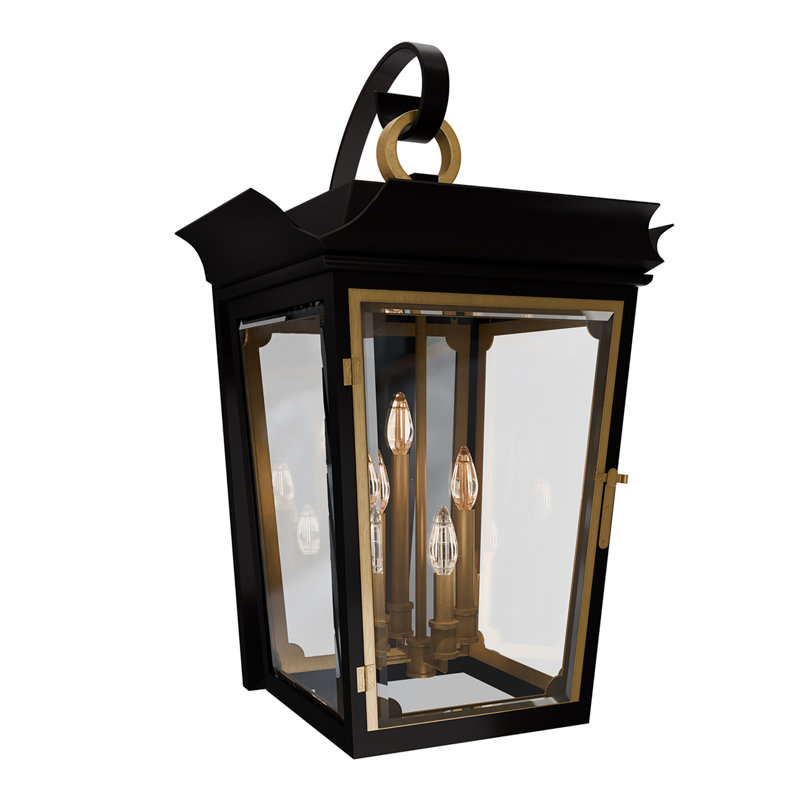 Ausable 4 Light LED Outdoor Wall Lantern, 34'' H x 19.5'' W x 21.25'' D