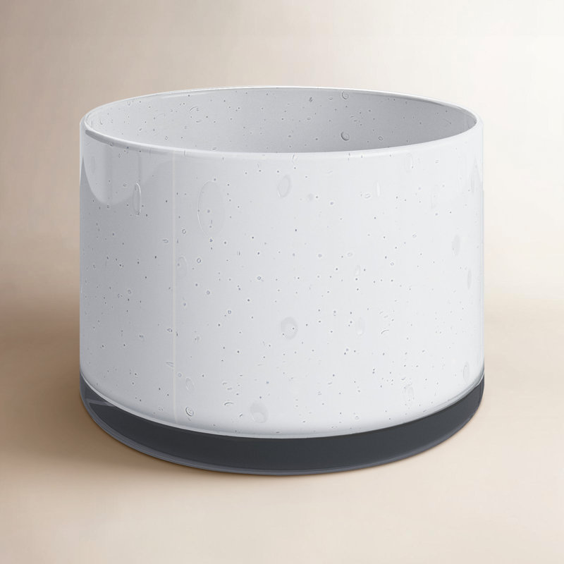 Bol en verre recyclé blanc de 8,65 po de diamètre Kahlia