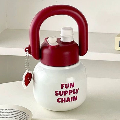 Insulated Water Bottle 680 Ml With Straw And Spout Lid Red