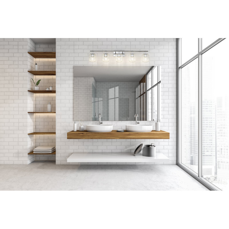 Ensemble de meuble-lavabo 5 lumières Braggs, Chrome poli