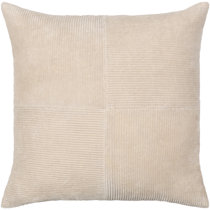 Posh Box Ivory Solid Ivory Large Throw Pillow With Insert – LOOMLAN