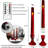 Flameless Taper Candles With Remote,6 PC Acrylic Battery Operated Candles With Candlesticks,Flickering Led Window Candles For Home Table And Wedding Decor(Red)-1428508019