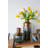 D6X8" Rounded Ceramic Accent Vase With Ombre Bronze/Silver/Green Finish
