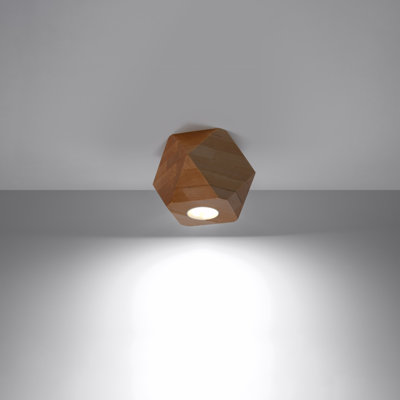 Woody Solid Wood Flush Mount