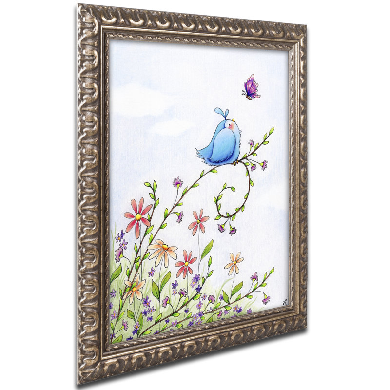 « spring welcome », art encadré, H 20 po x l 16 po x P 0,5 po