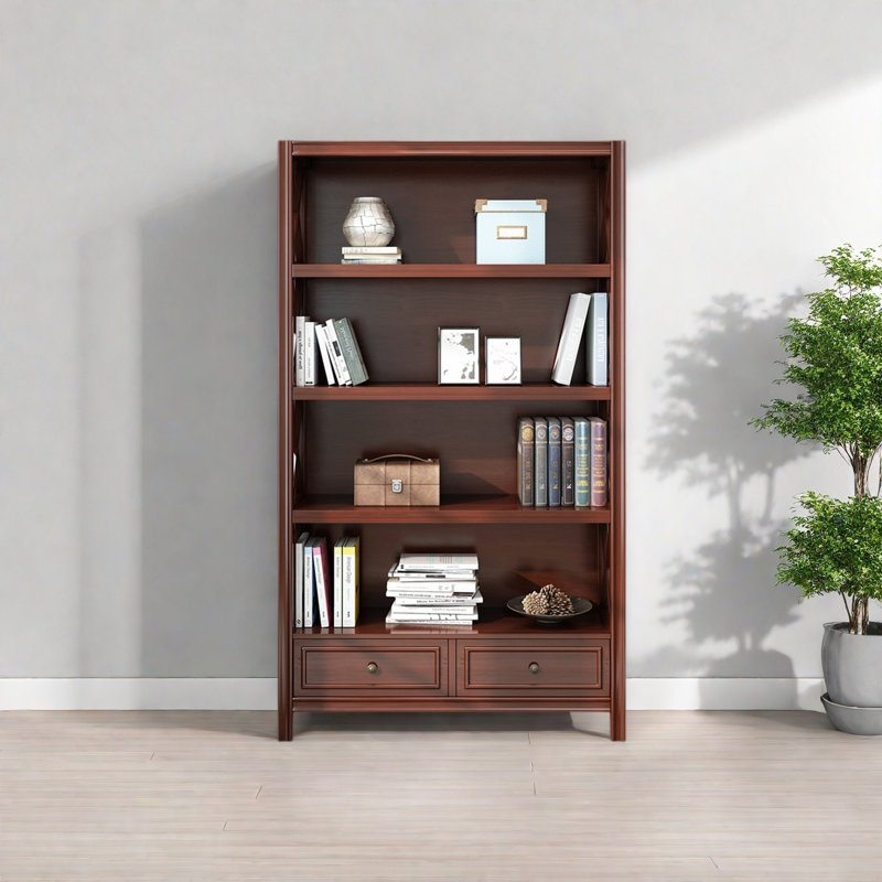 Armoire de rangement multi-niveaux, H 68,9 po x l 39,37 po x P 12,2 po, Marron foncé