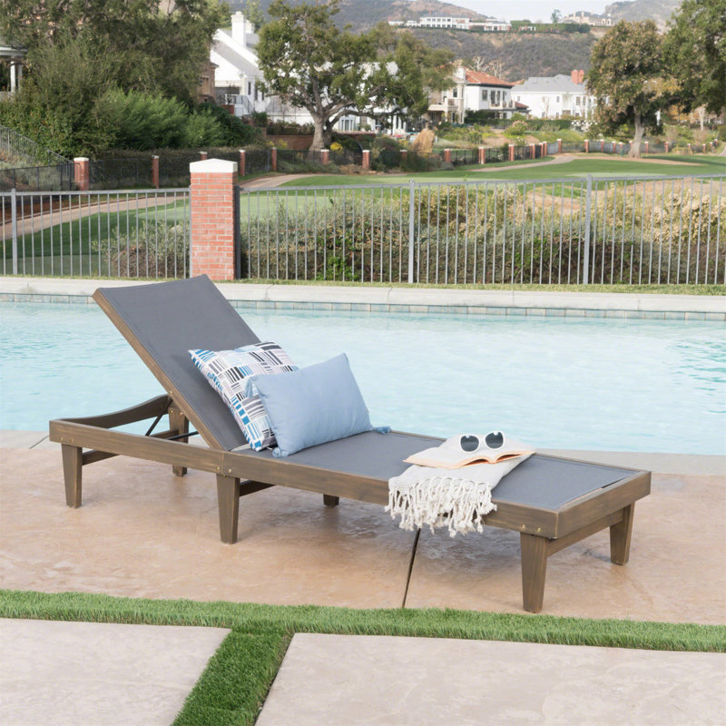 FAUTEUIL DE CHAISE DE Summersland - filet gris foncé, Gris foncé / brun