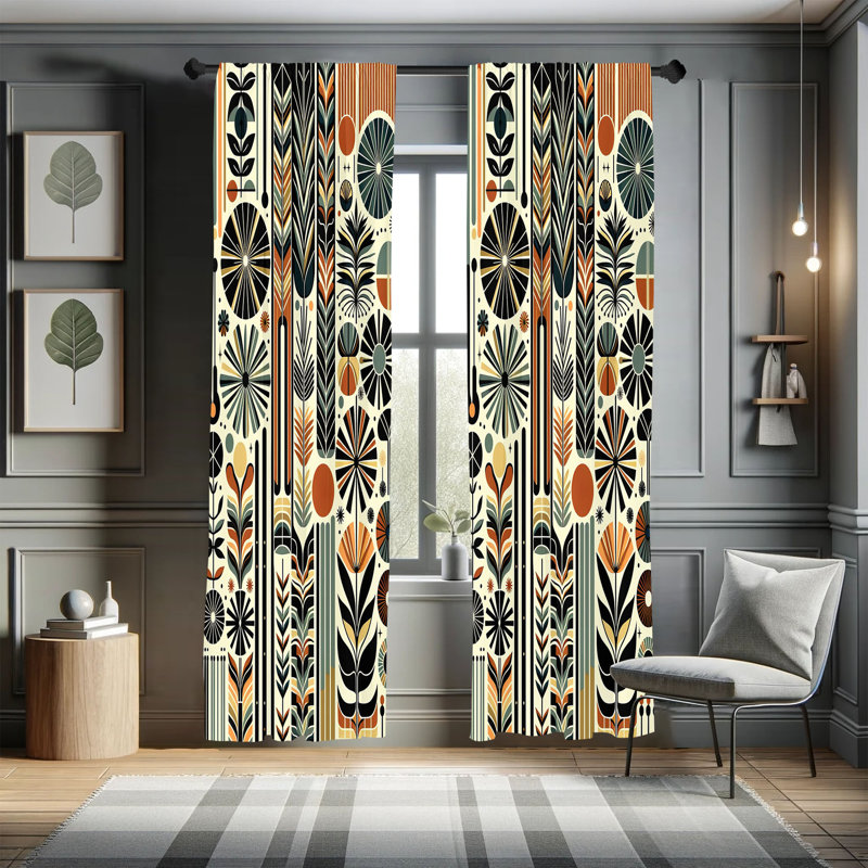 Claira Semi Sheer Curtain Pair, 56" W x 63" L