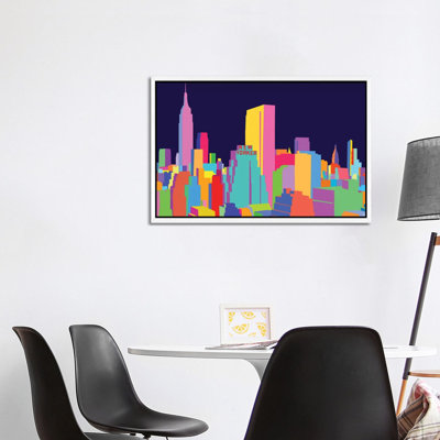 New Yorker And Empire State Building 1 Piece Wall Art on Canvas