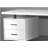 Computer Desk, Home Office, Laptop, Left, Right Set-up, Storage Drawers, 60"l, Work, White Laminate, Black Metal, Contemporary, Modern-955718537
