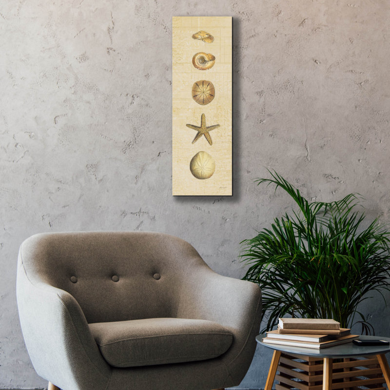 "Epic Graffiti" Coastal Shells 2 "par Katie pertiet, art mural sur toile, H 36 po x l 12 po x P 0,75 po