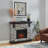28'’ Electric Fireplace With Faux Stone Mantle-1467399600-1451343800