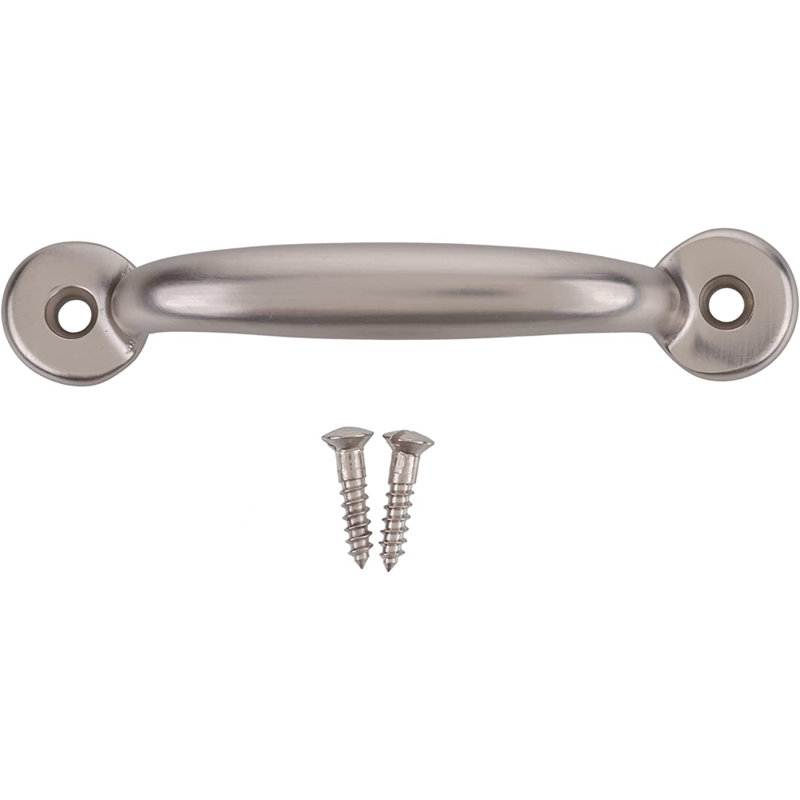 Hoosier Solid Brass Drawer Pull ( Centers: 3" ), Brushed Nickel