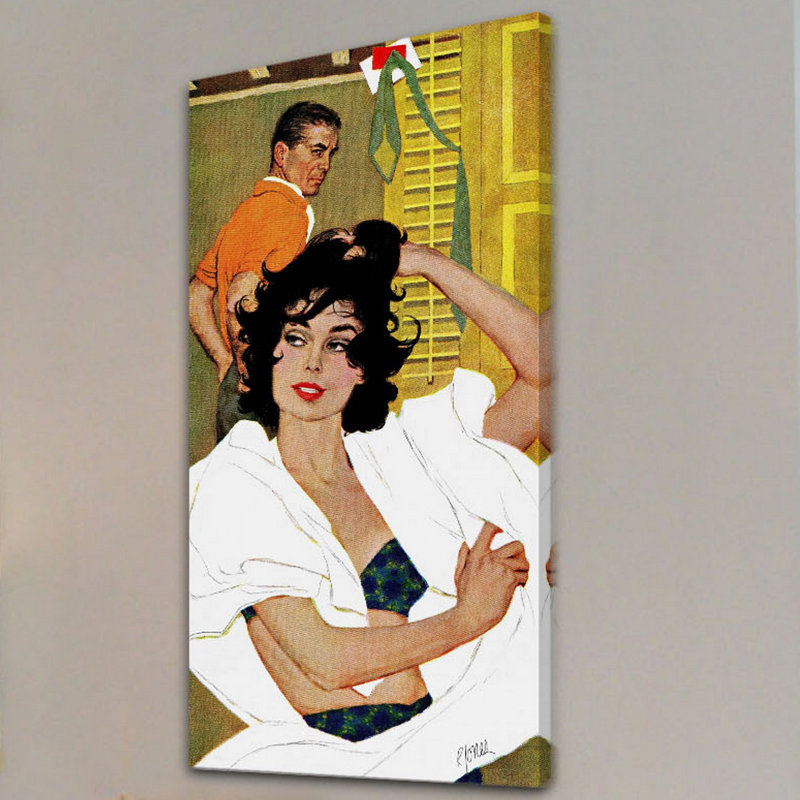 « the mari hunter » par robert jones, reproduction d’art sur toile tendue Vintage Fashion, H 24 po x l 12 po x P 1,5 po