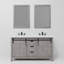 Ensemble de meuble-lavabo double 60 po x P 22 po Marsyas, robinet et miroirs 24 po-1004006010-1041978881