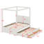 Lit plateforme à baldaquin avec lit gigogne Upholstery