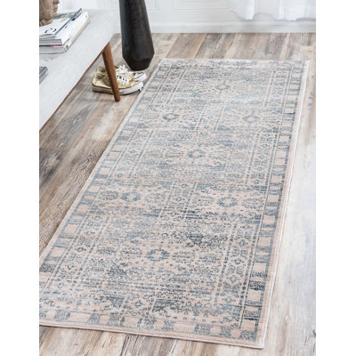 Tapis oriental ivoire / bleu Iyanna