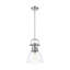Petit luminaire suspendu Iftimie avec tige en verre transparent-2093582783