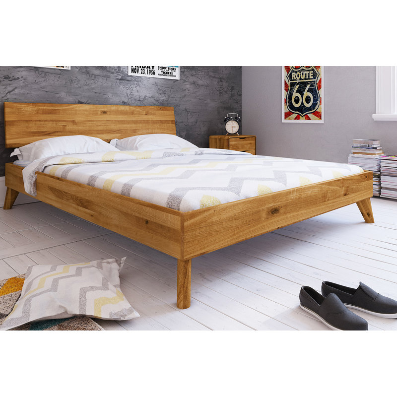 Gant Solid Wood Bed, Wild Oak, European Double (140 x 200 cm)