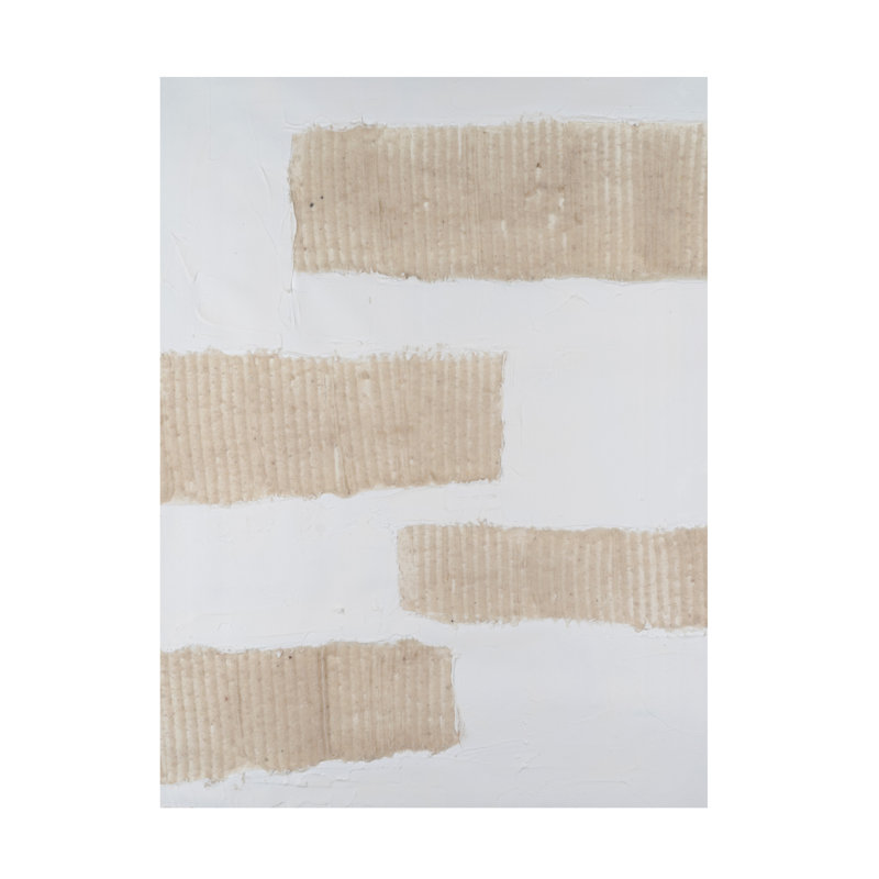 «Écru Textures I» par Michael Willett - reproduction sur toile tendue, H 19 po x l 14 po