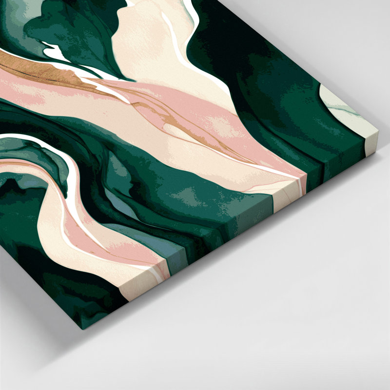 Aquarelle abstraite, art mural sur toile beige 90