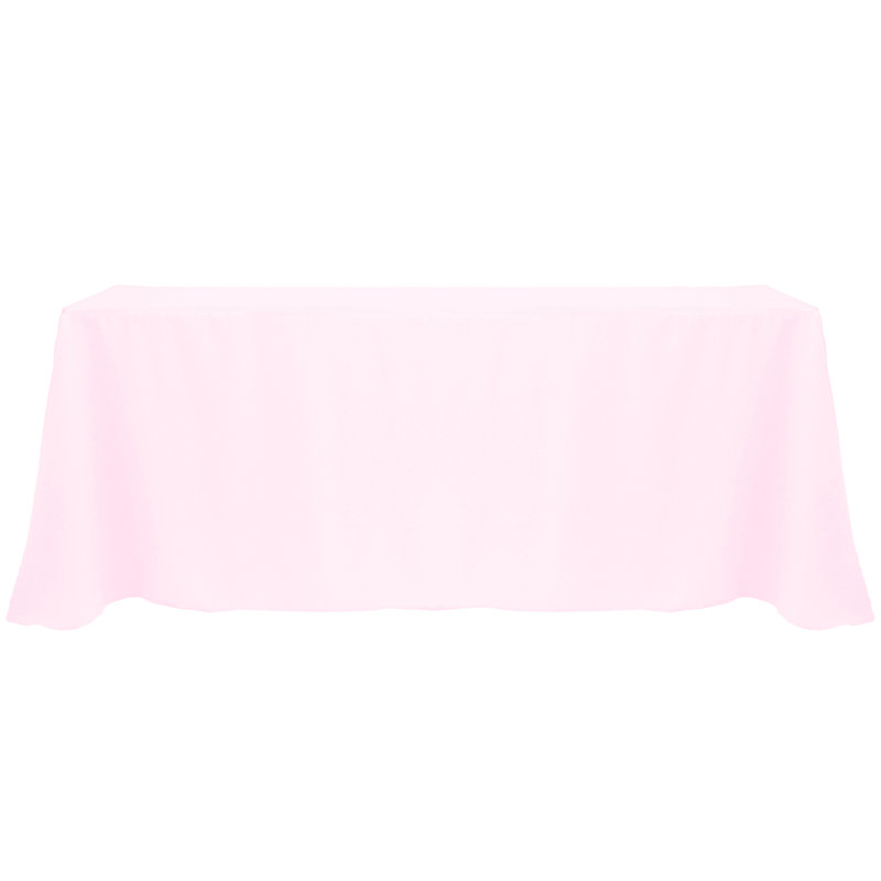 Solid Color Tablecloth, 156" x 90", 3, Ice Pink