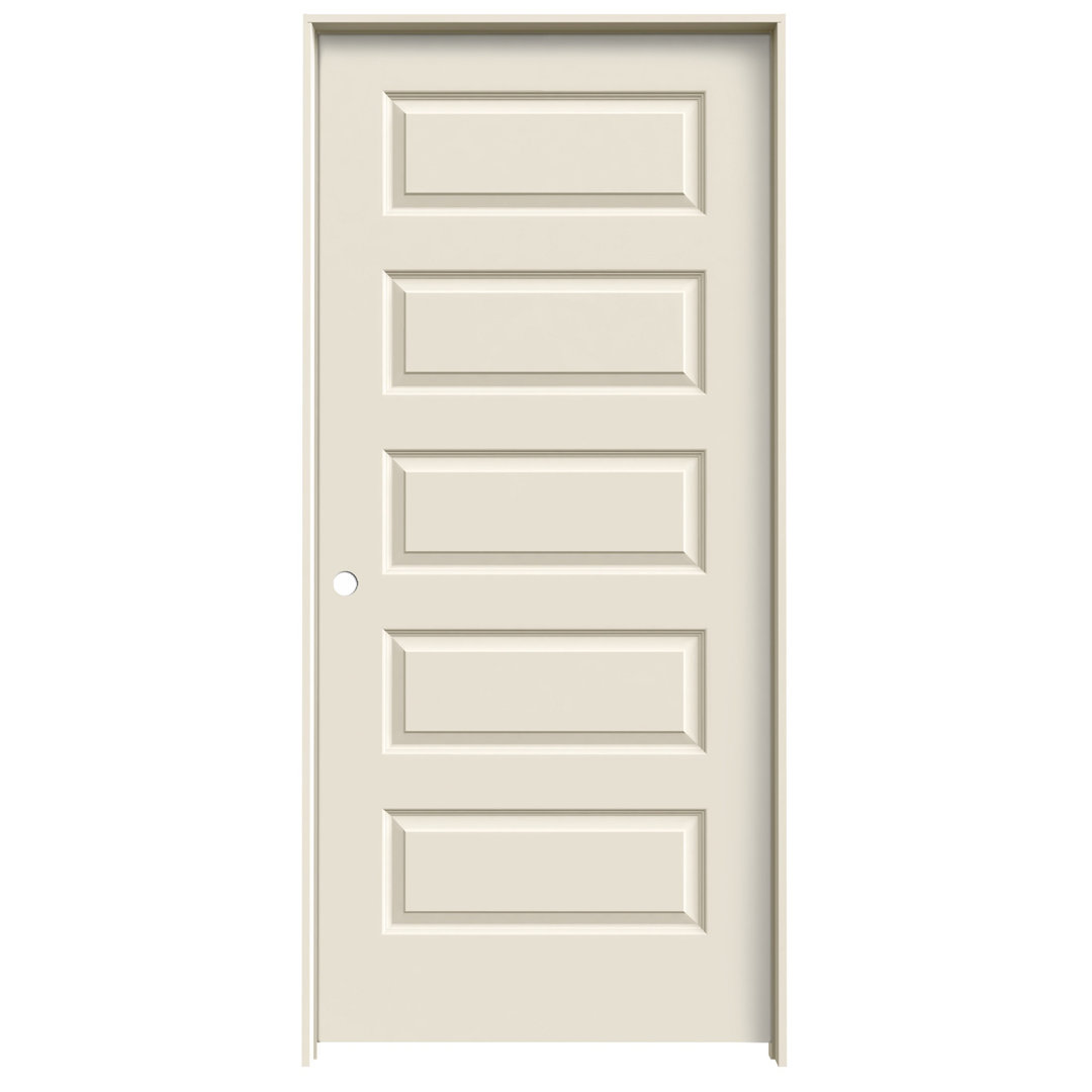 80'' Solid + Manufactured Wood Paneled Prehung Door MMI DOOR 