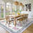 Ultra Thin Washable Green Floral Runner Rug - Rose Design, Non-Slip Low Pile Carpet for Hallway, Kitchen, Bedroom, Bathroom, Entryway - Easy to Clean, 5*7ft(152*213cm)