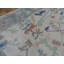 Tapis oriental turc noué à la main brun / gris / vert / orange Oushak