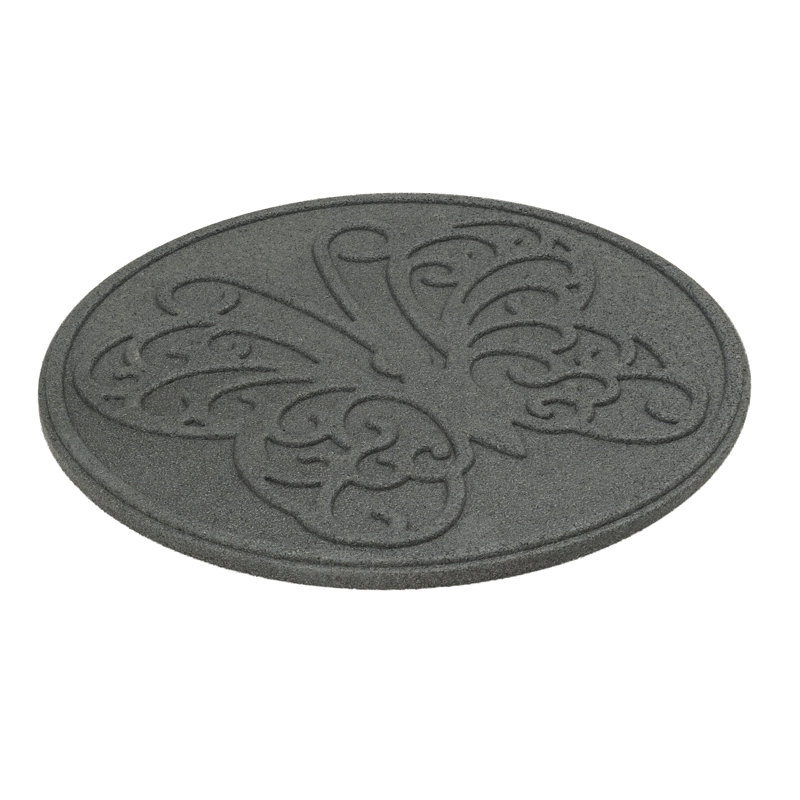STEPPINGSTONE-BUTTERFLY Rubber Stepping Stone, Grey