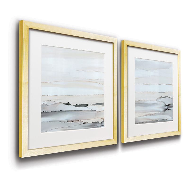 « Sunembrasshorizons I », ensemble de 2 reproductions d’art encadrées sur papier