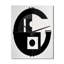 Horloge murale moderne surdimensionnée noire et blanche Bauhaus-99634041