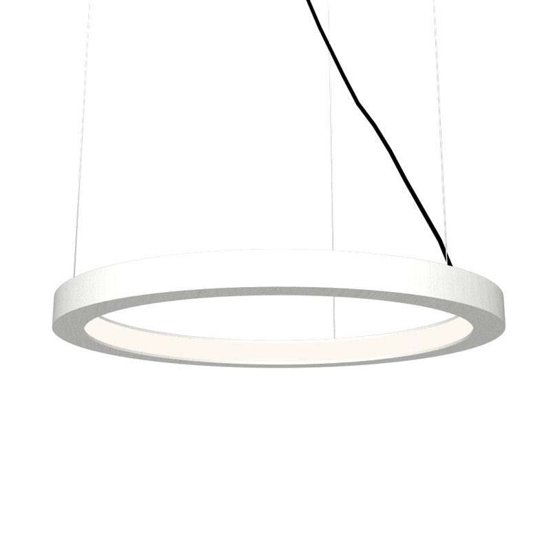Luminaire suspendu à cadre DEL, H 1,18 po x l 35,43 po x P 35,43 po, Blanc organique
