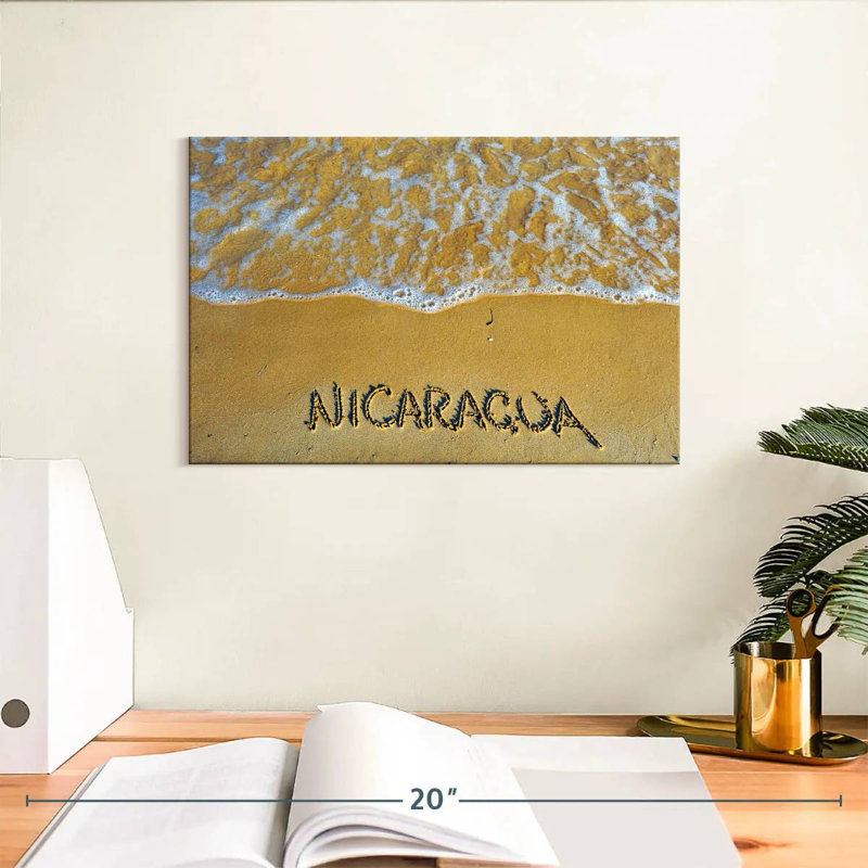 Plage du Nicaragua, H 8 po x l 12 po