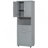 Tall Bathroom Cabinet With Laundry Basket, Large Storage Space Tilt-Out Laundry Hamper And Upper Storage Cabinet, Grey-284190804