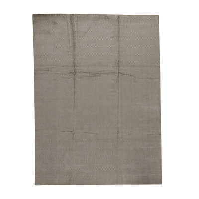 Tapis argent noué à la main de haute qualité
