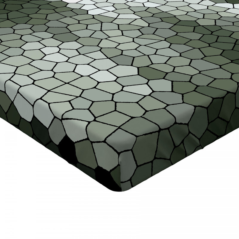 Microfiber Geometric Fitted Sheet, Full Fitted Sheet