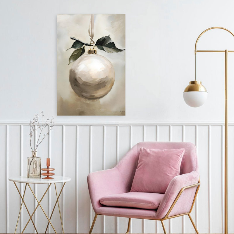 Ornement d'espoir abstrait, art contemporain de paysage d'hiver, H 24 po x l 16 po