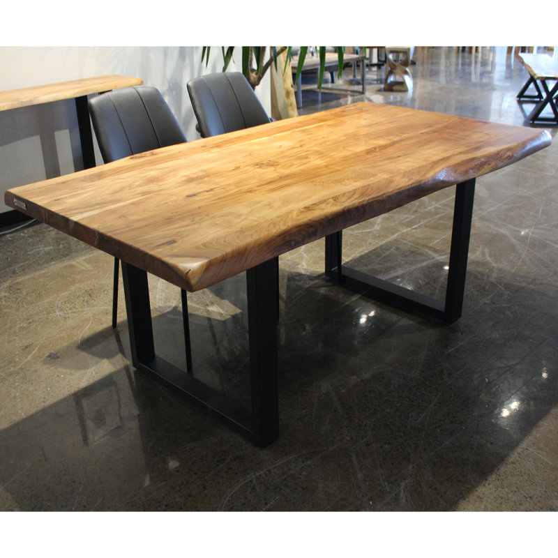 Table de salle à manger 84 "Digirolamo, Noir, L 72 po x l 40 po, Black/Gray/Brown