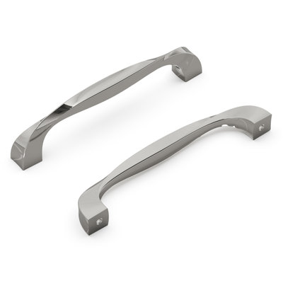 Twist Collection Handle Pull - 5-1/16" Center to Center Cabinet Pull Polished Nickel - Transitional Hardware for Drawers & Cabinets