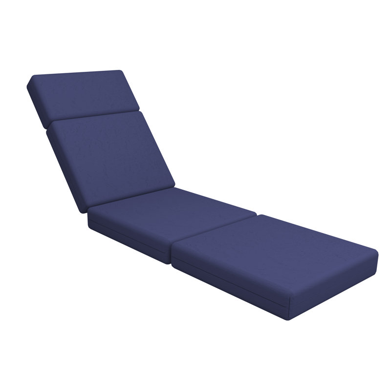 4In Chaise Lounge Cushions Outdoor, Navy, 48" W x 26" D